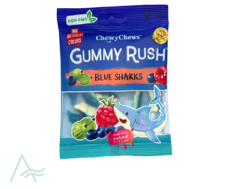 GUMMY RUSH BLUE SHARKS 90 G